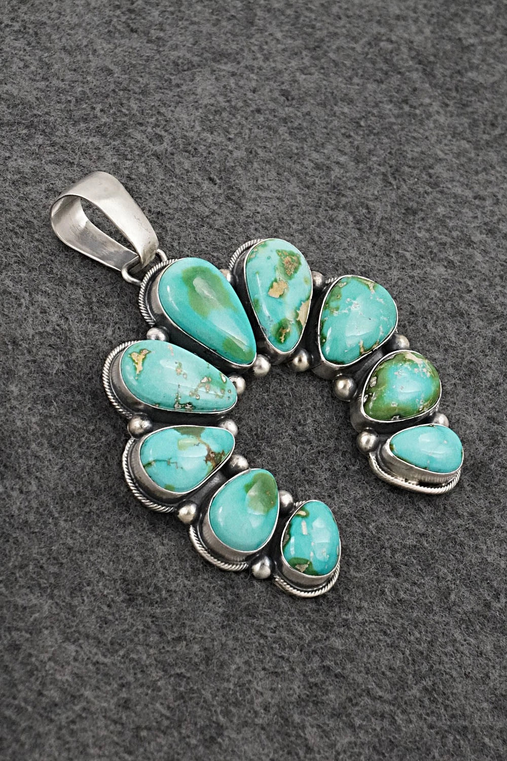 Turquoise & Sterling Silver Pendant - Paul Livingston