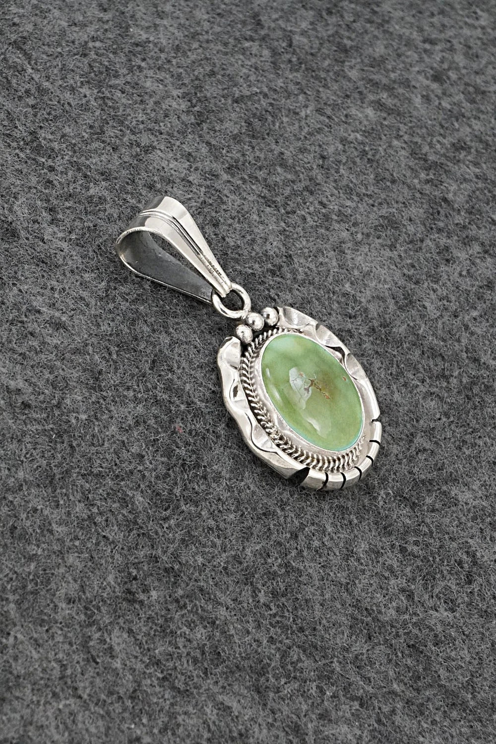 Turquoise & Sterling Silver Pendant - Samuel Yellowhair