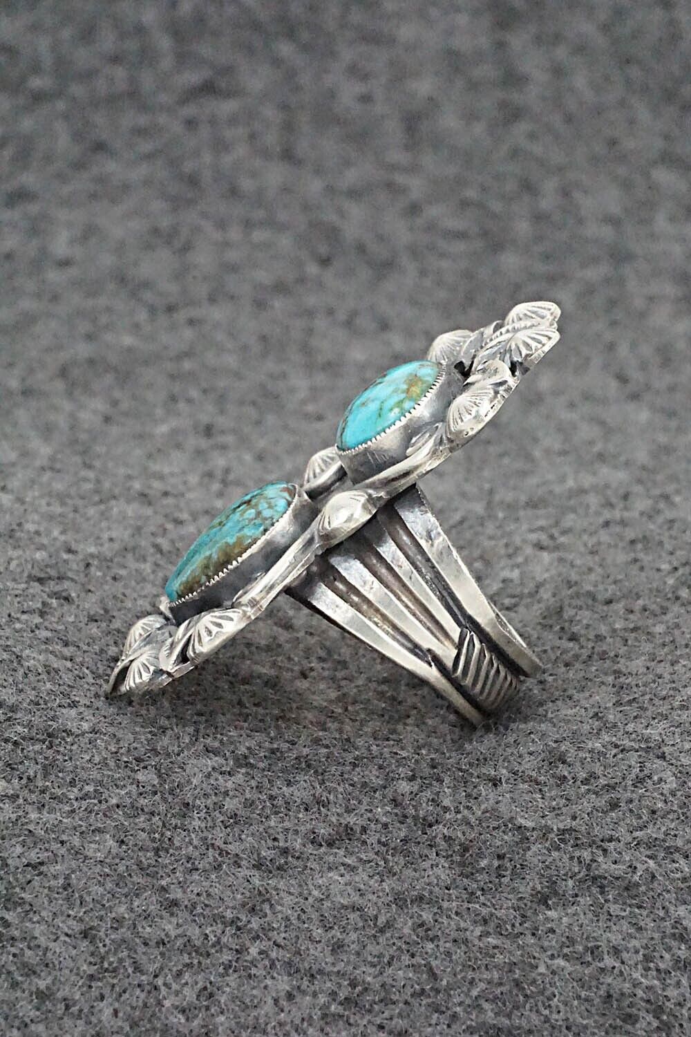 Turquoise & Sterling Silver Ring - Dexter Martinez - Size 8