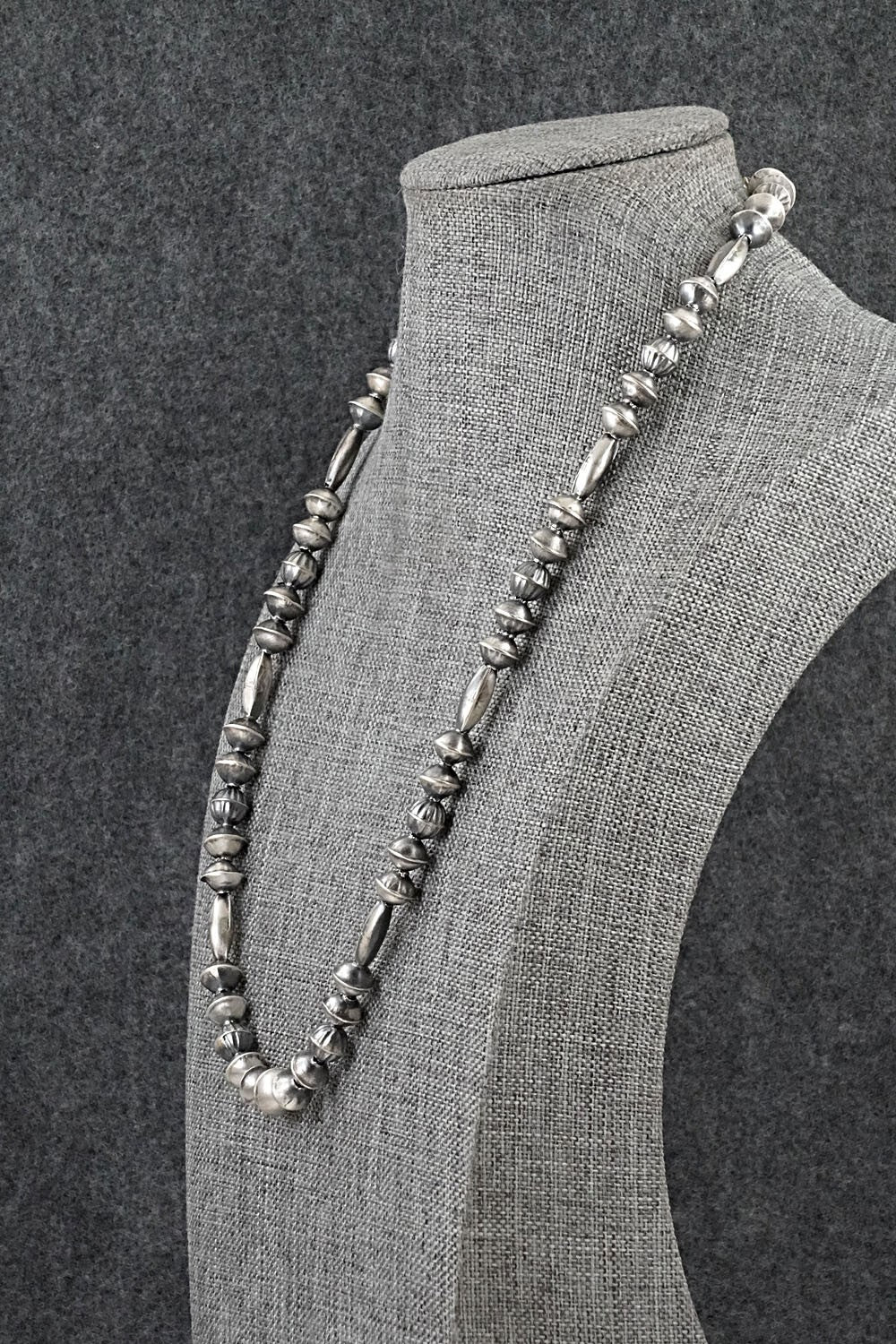 Sterling Silver Navajo Pearl Necklace 20" - Vintage
