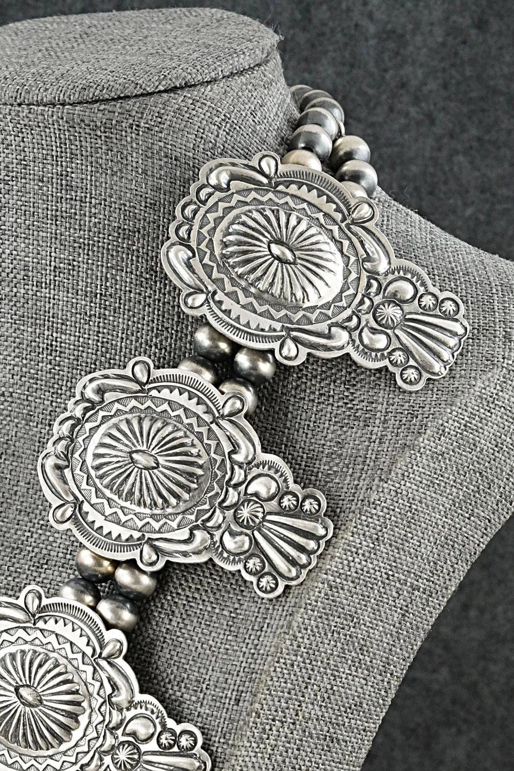 Sterling Silver Squash Blossom Necklace - Terry Charlie