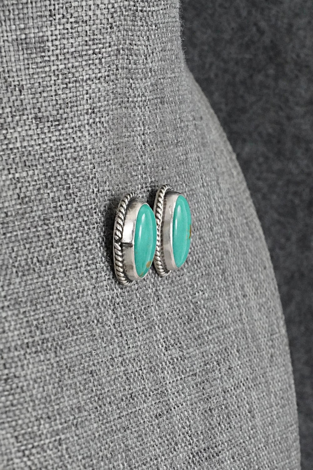 Turquoise & Sterling Silver Earrings - Rosemary Saunders