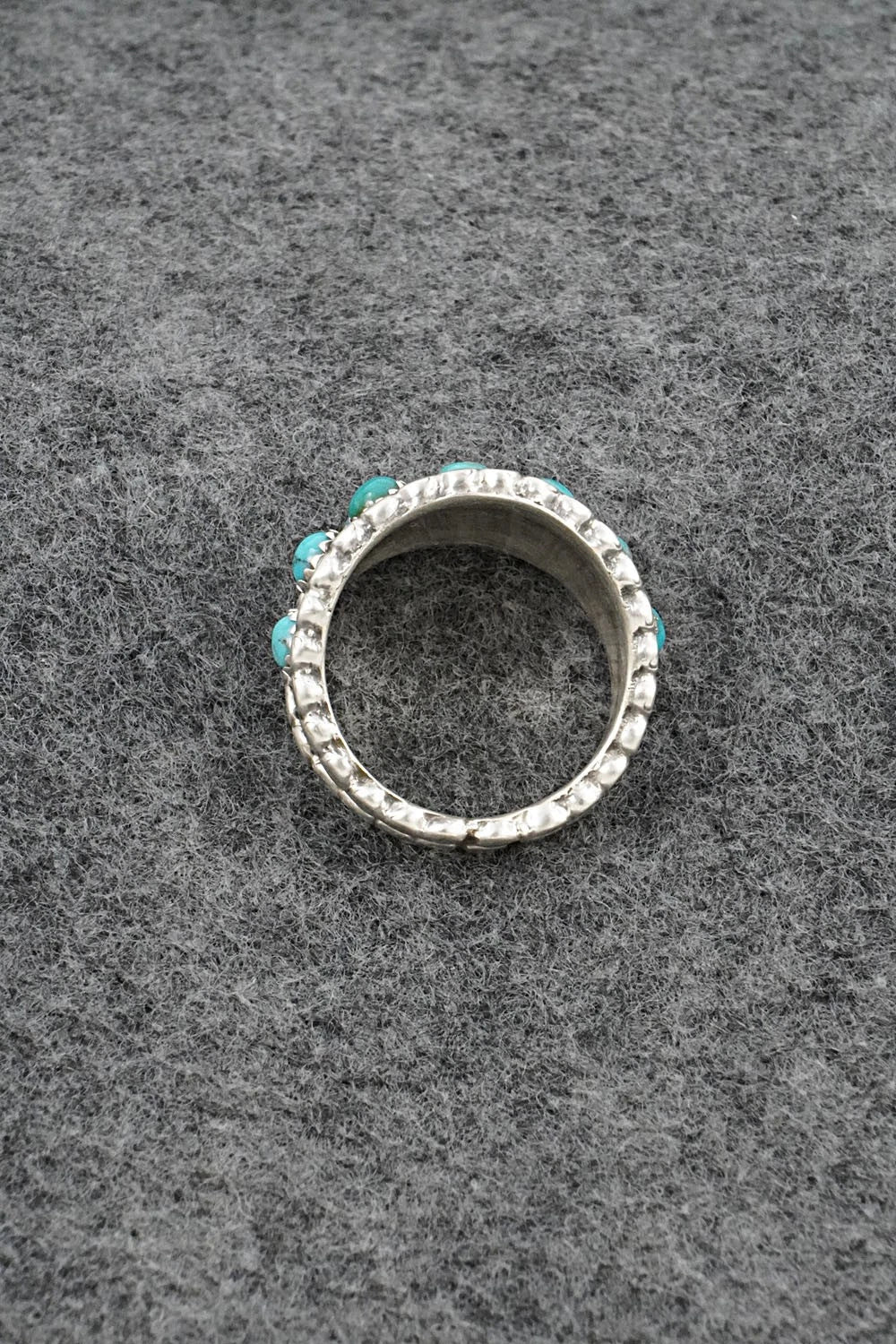 Turquoise & Sterling Silver Ring - Harry B. Yazzie - Size 9
