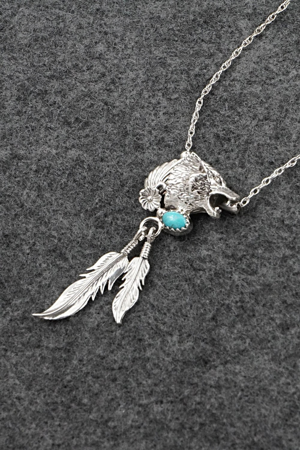 Turquoise & Sterling Silver Necklace - Genevieve Francisco