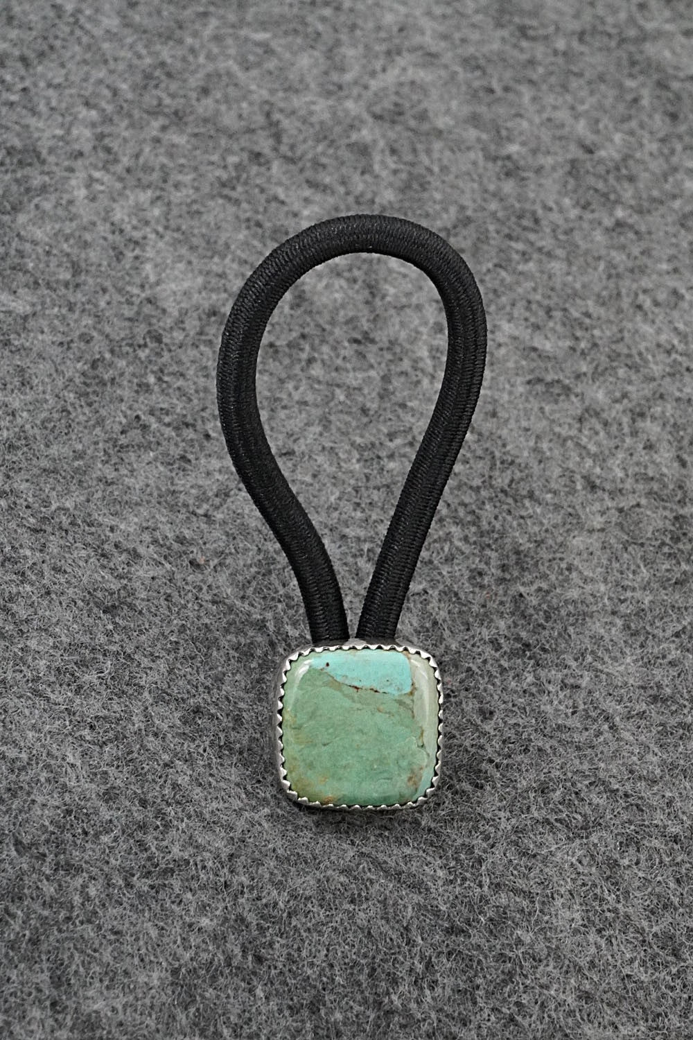 Turquoise & Sterling Silver Hair Tie - Jolene Begay