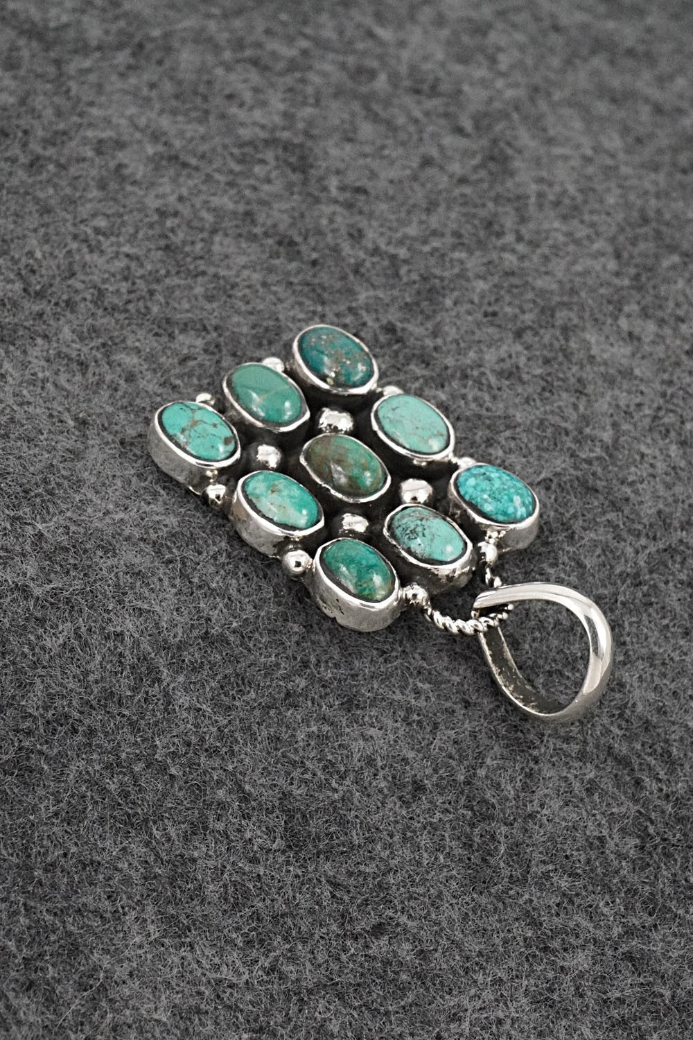 Turquoise & Sterling Silver Pendant - Priscilla Reeder
