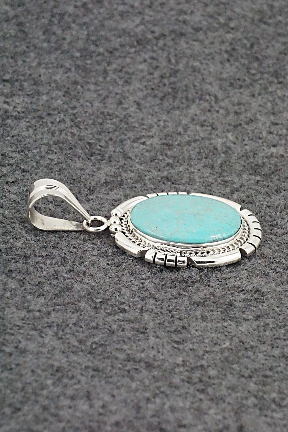 Turquoise & Sterling Silver Pendant - Samuel Yellowhair