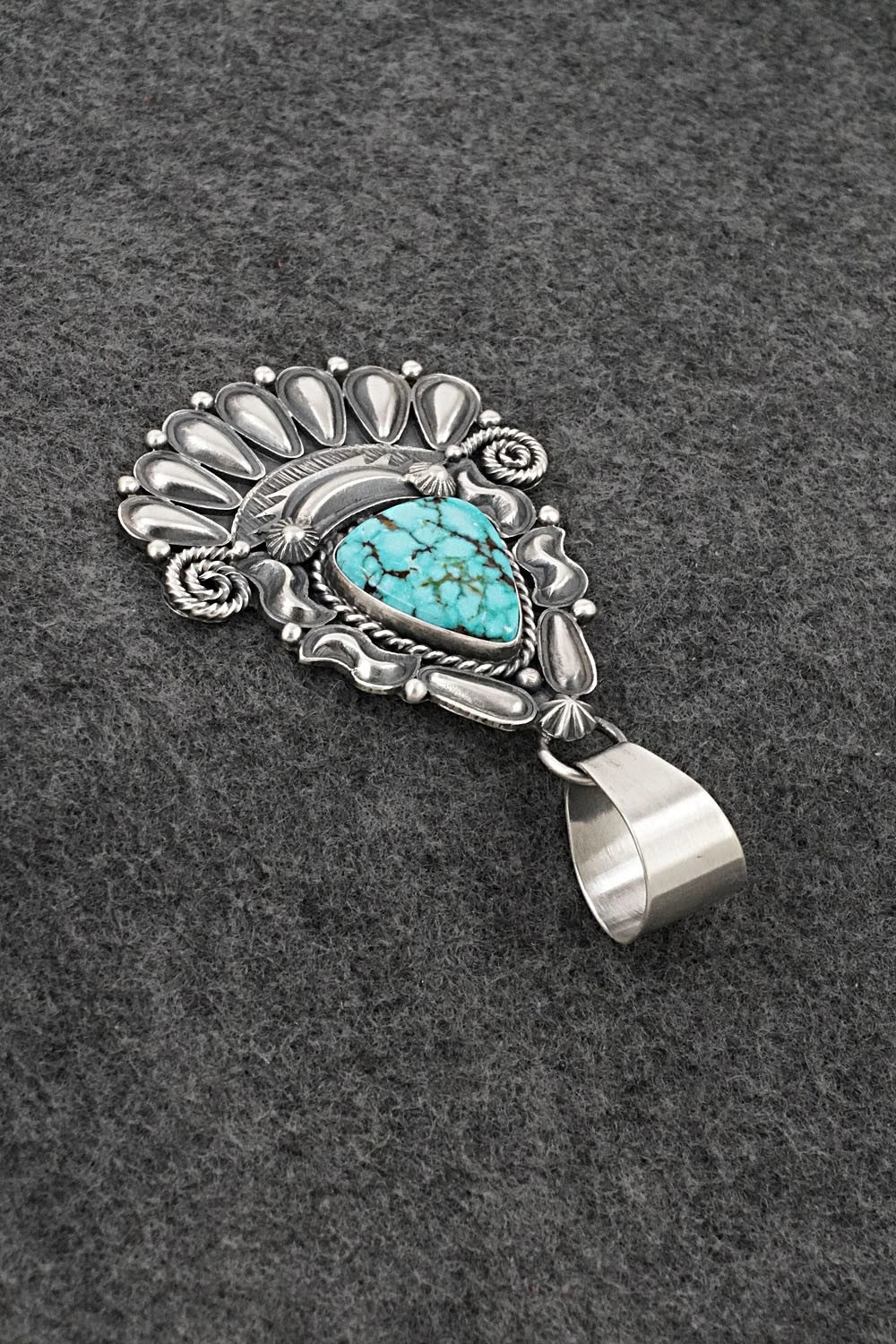 Turquoise and Sterling Silver Pendant - Derrick Gordon
