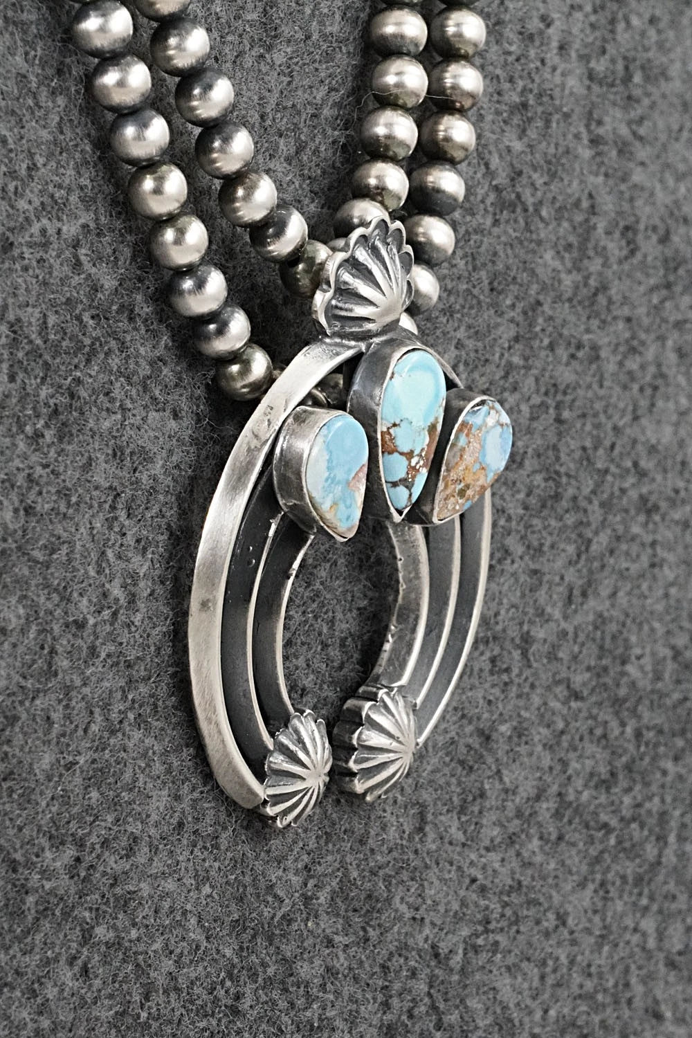 Turquoise & Sterling Silver Necklace - Davey Morgan