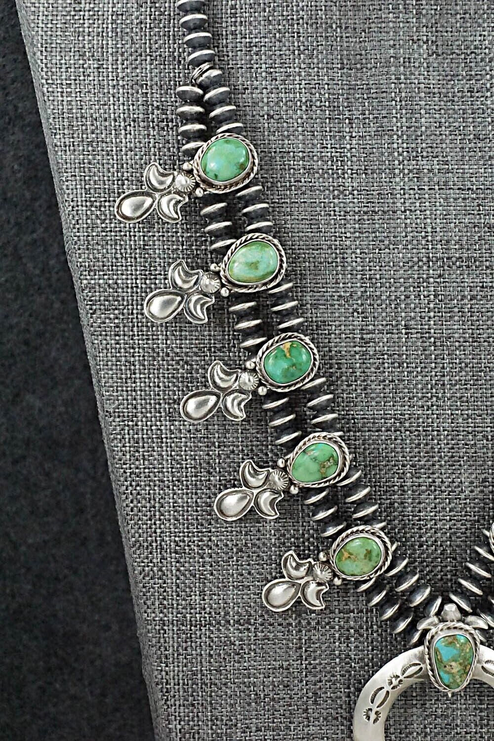 Turquoise & Sterling Silver Squash Blossom Set - Adrienne Gordon