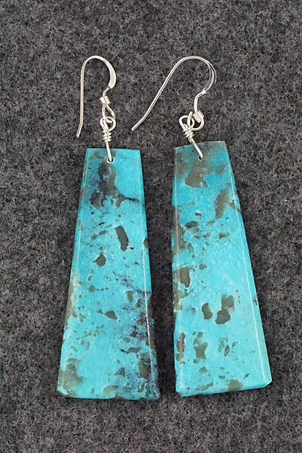 Turquoise & Sterling Silver Earrings - Lupe Lovato