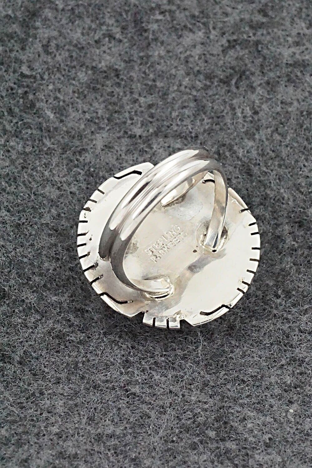 Turquoise & Sterling Silver Ring - Peggy Skeets - Size 6.5