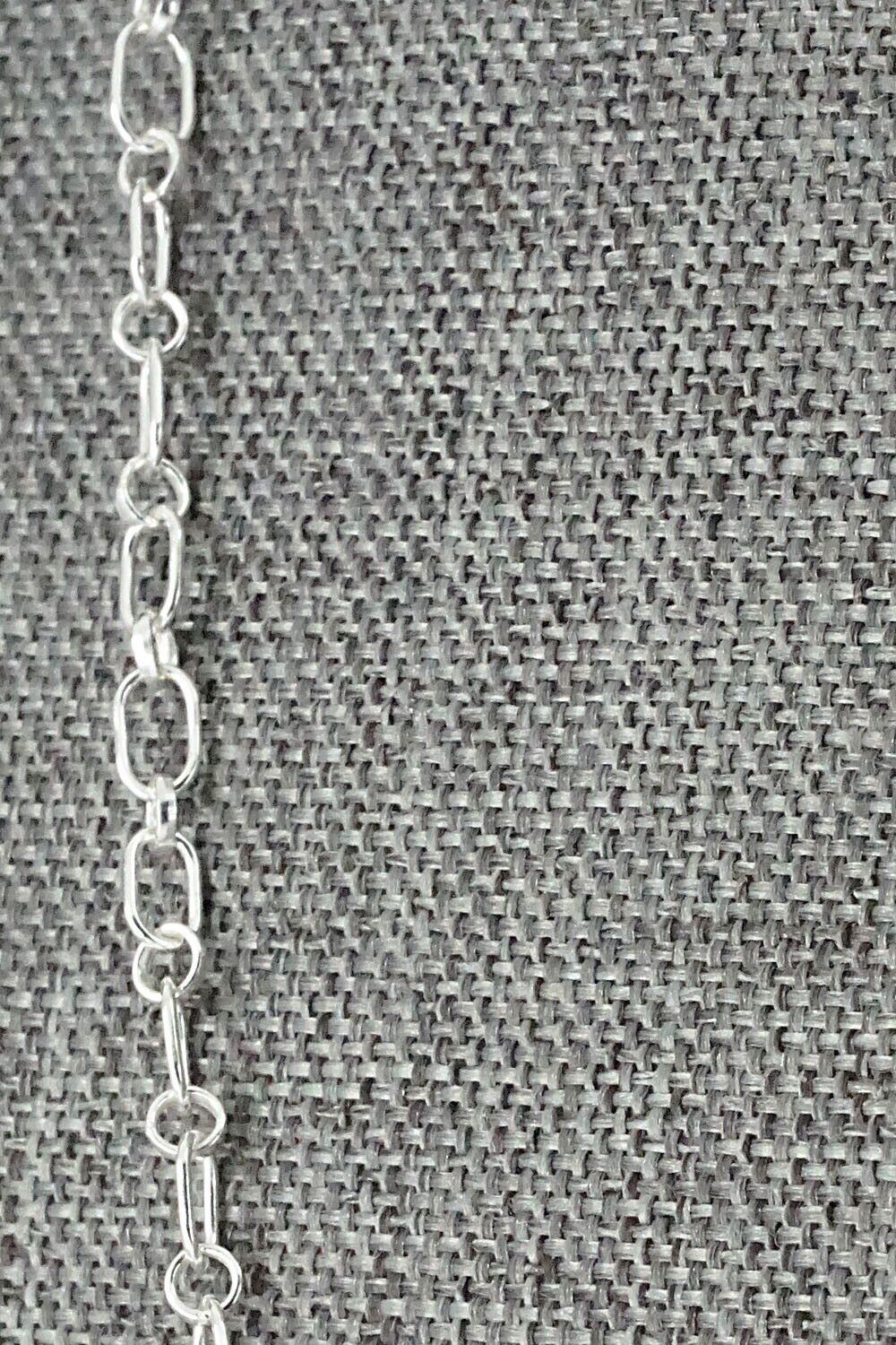 Turquoise & Sterling Silver Necklace - Roland Natachu