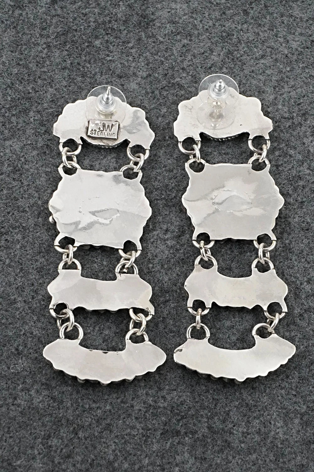 Coral & Sterling Silver Earrings - Justina Wilson