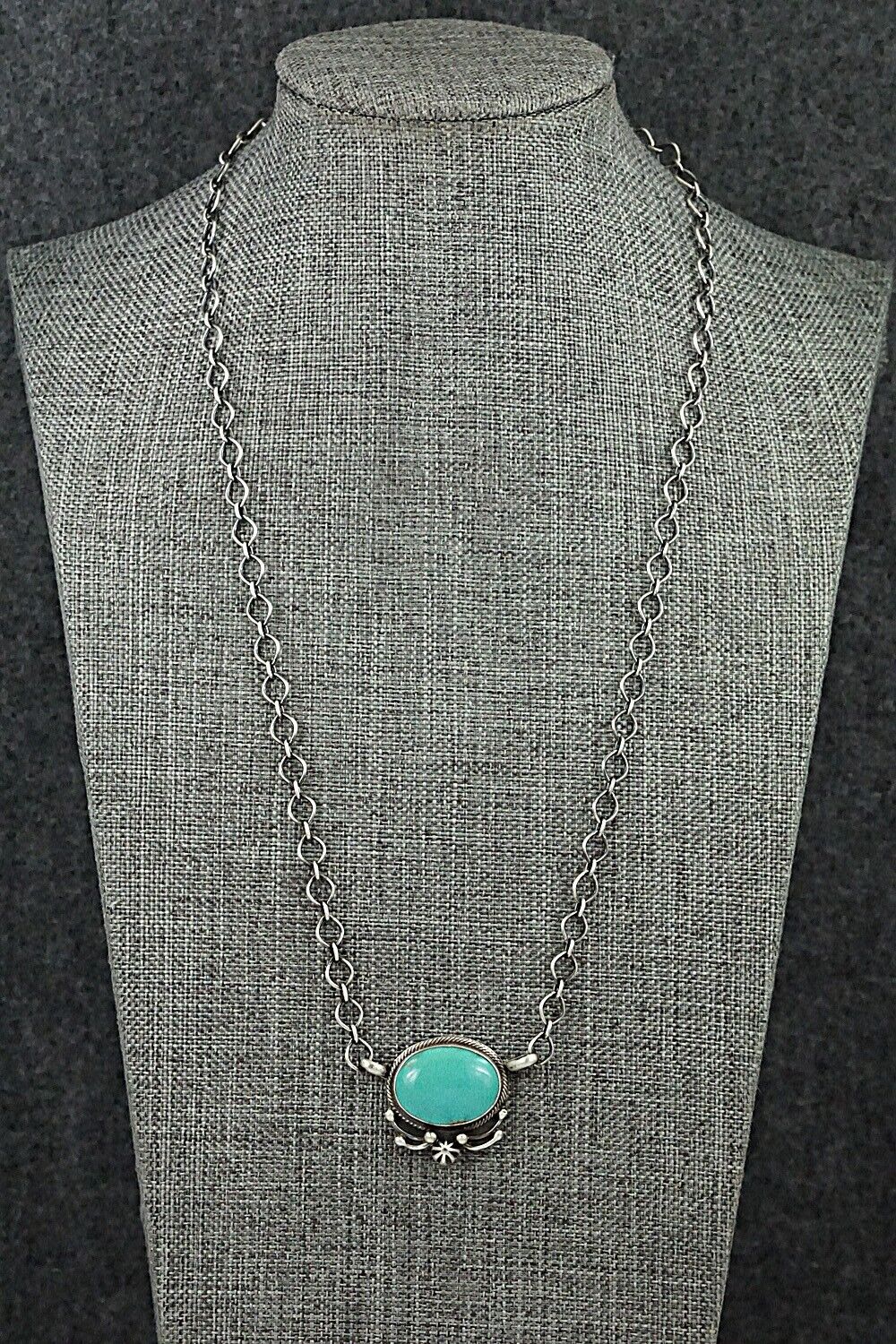 Turquoise & Sterling Silver Necklace - Kathleen Livingston