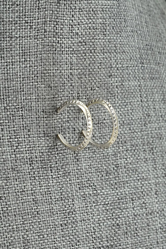 Sterling Silver Hoop Earrings - Elaine Tahe