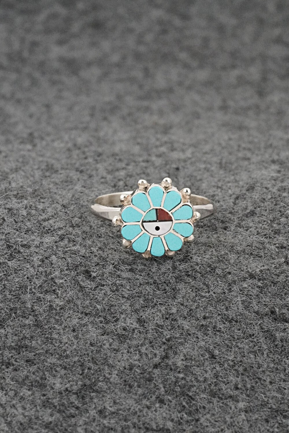 Multi-Stone & Sterling Silver Ring - Maxine Soseeah - Size 7