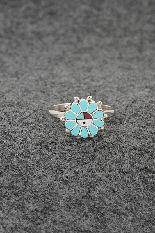 Multi-Stone & Sterling Silver Ring - Maxine Soseeah - Size 7