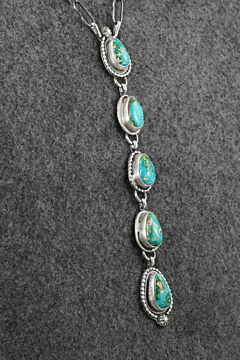 Turquoise & Sterling Silver Necklace - Bobby Johnson