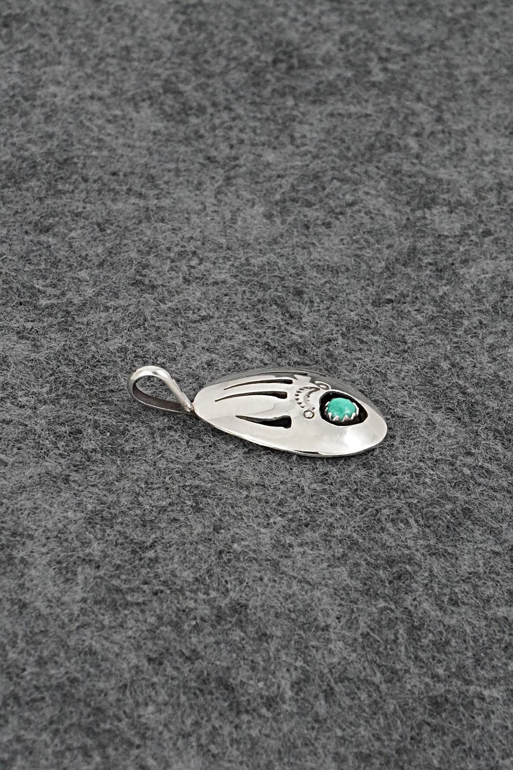 Turquoise & Sterling Silver Pendant - Ervin Begay
