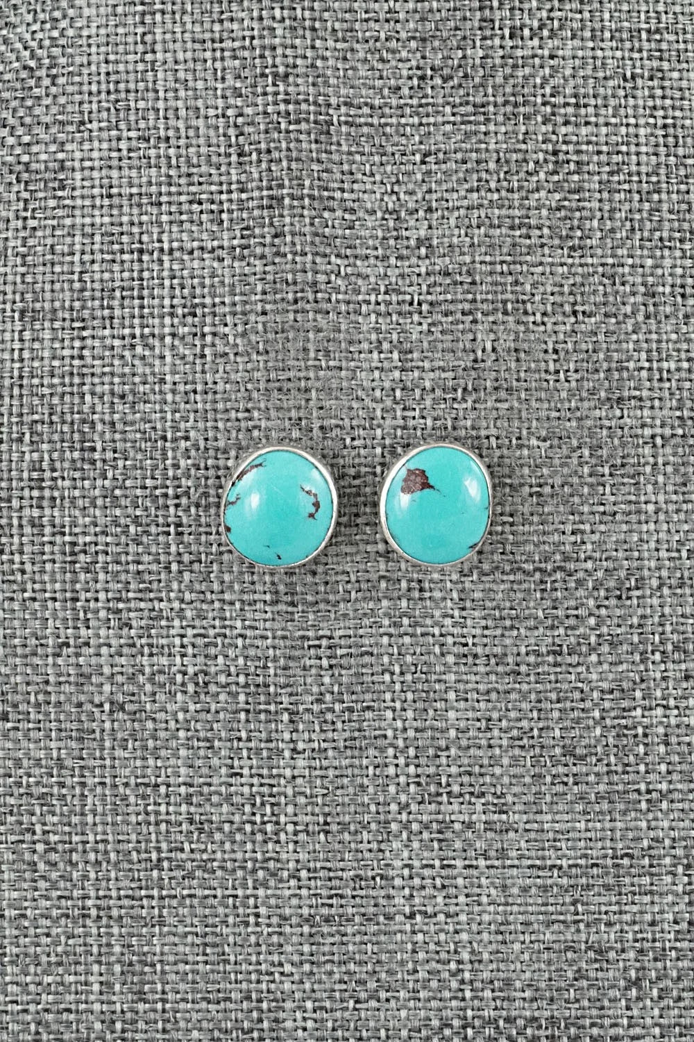 Turquoise & Sterling Silver Earrings - Eugene Gruber