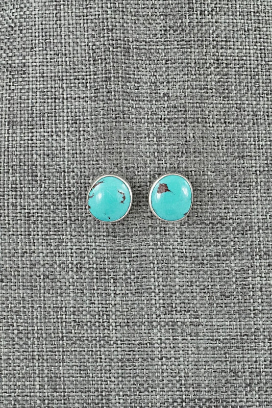 Turquoise & Sterling Silver Earrings - Eugene Gruber