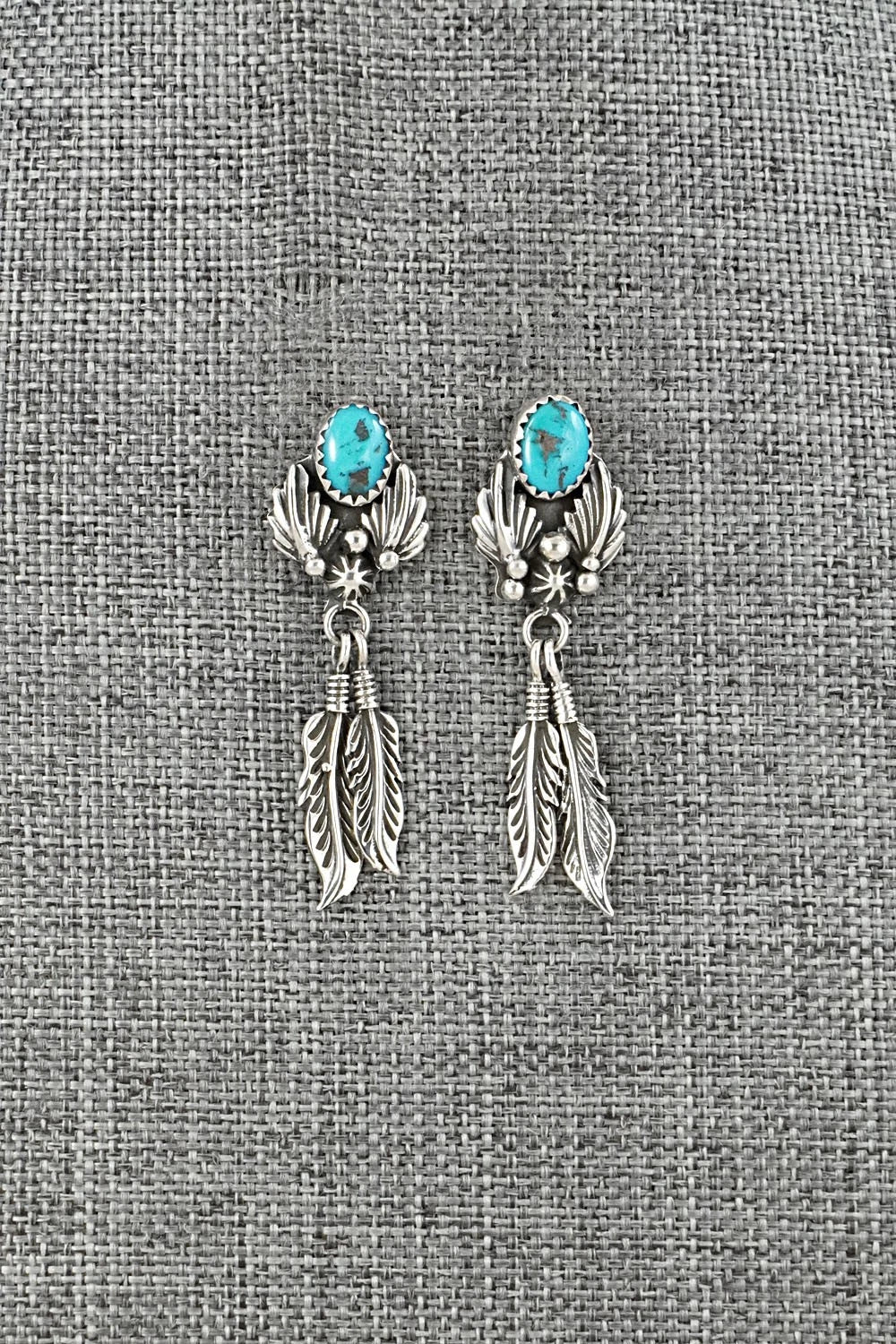 Turquoise & Sterling Silver Earrings - Marie Bahe