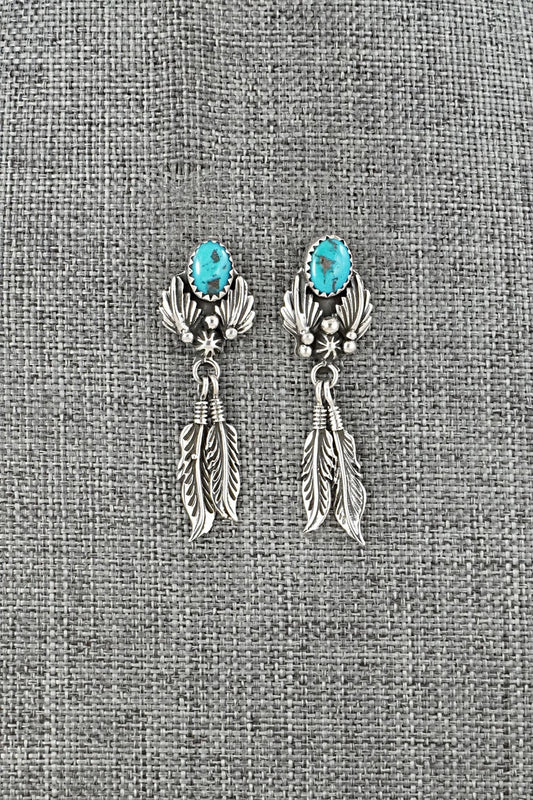 Turquoise & Sterling Silver Earrings - Marie Bahe