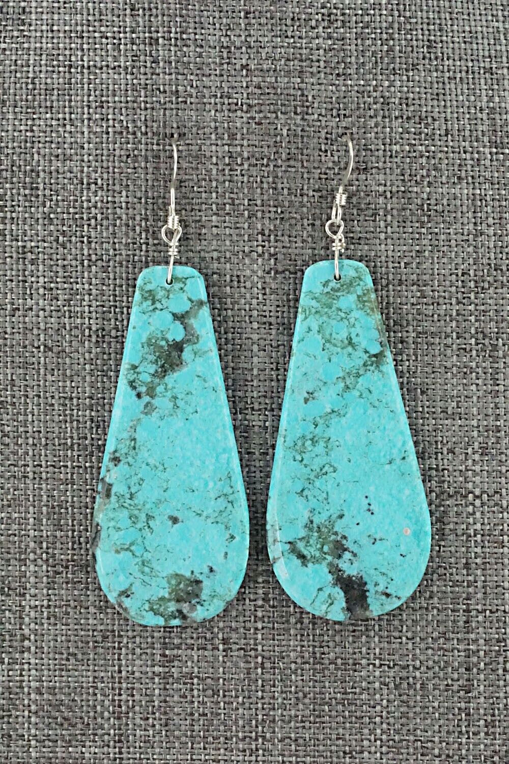 Turquoise & Sterling Silver Earrings - Lupe Lovato