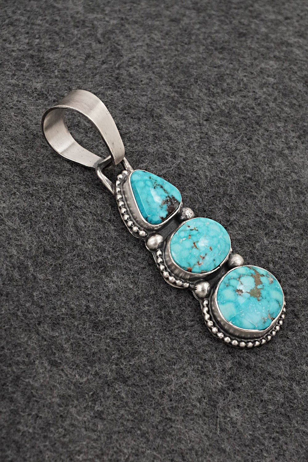 Turquoise & Sterling Silver Pendant - Bobby Johnson