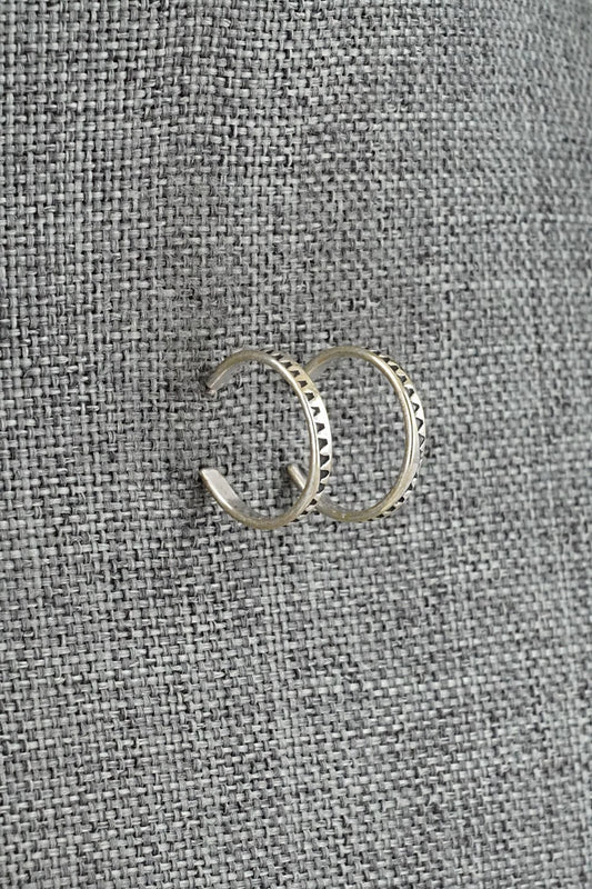 Sterling Silver Hoop Earrings - Elaine Tahe