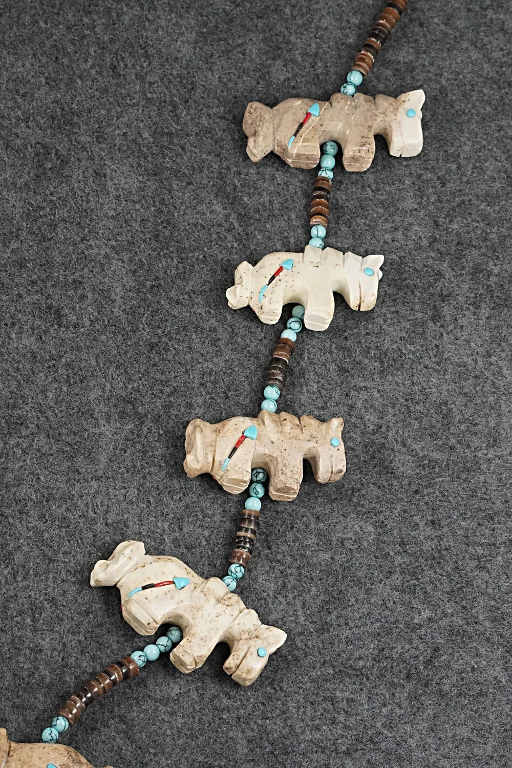 Multi-Stone Horse Fetish & Sterling Silver Necklace Set - Dannette Laate