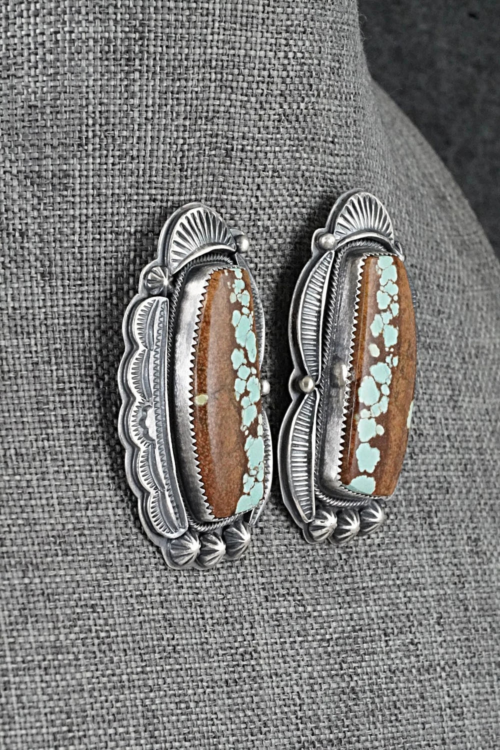 Turquoise & Sterling Silver Necklace and Earrings Set - Randy Boyd