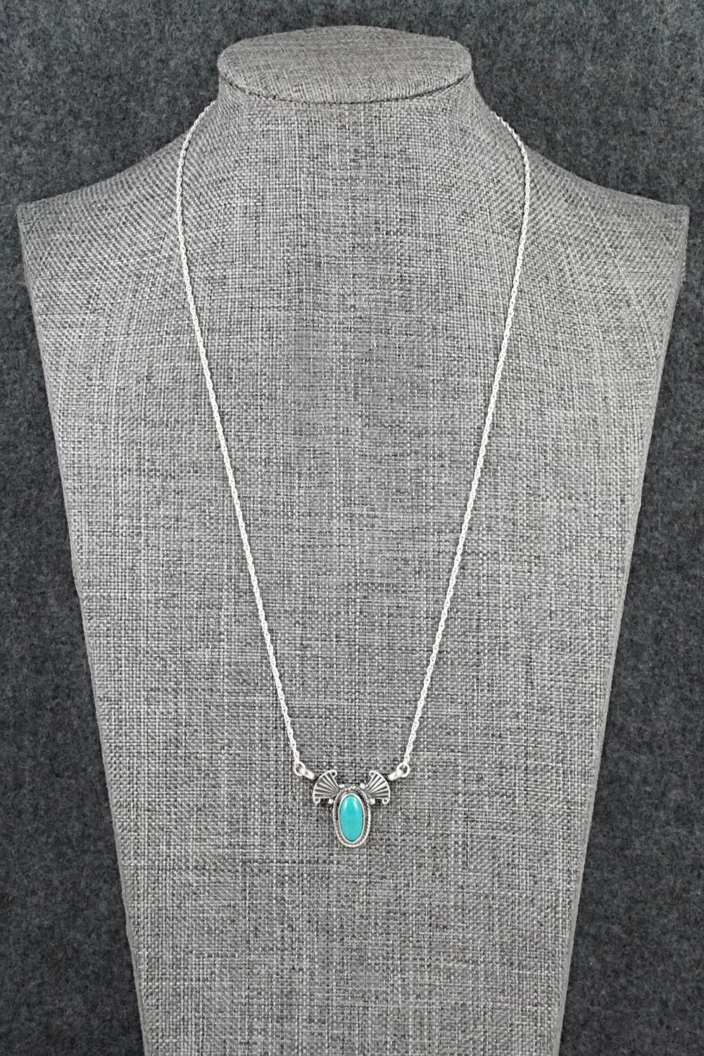 Turquoise & Sterling Silver Necklace - Verley Betone