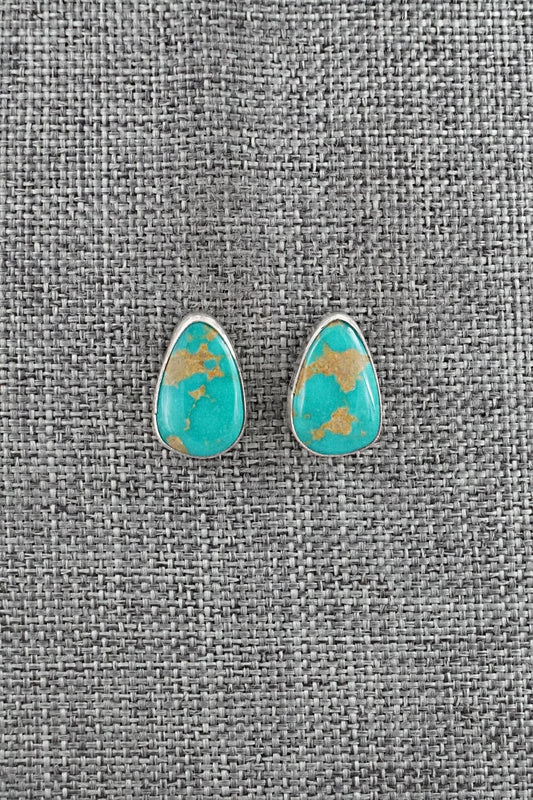 Turquoise & Sterling Silver Earrings - Rosemary Saunders
