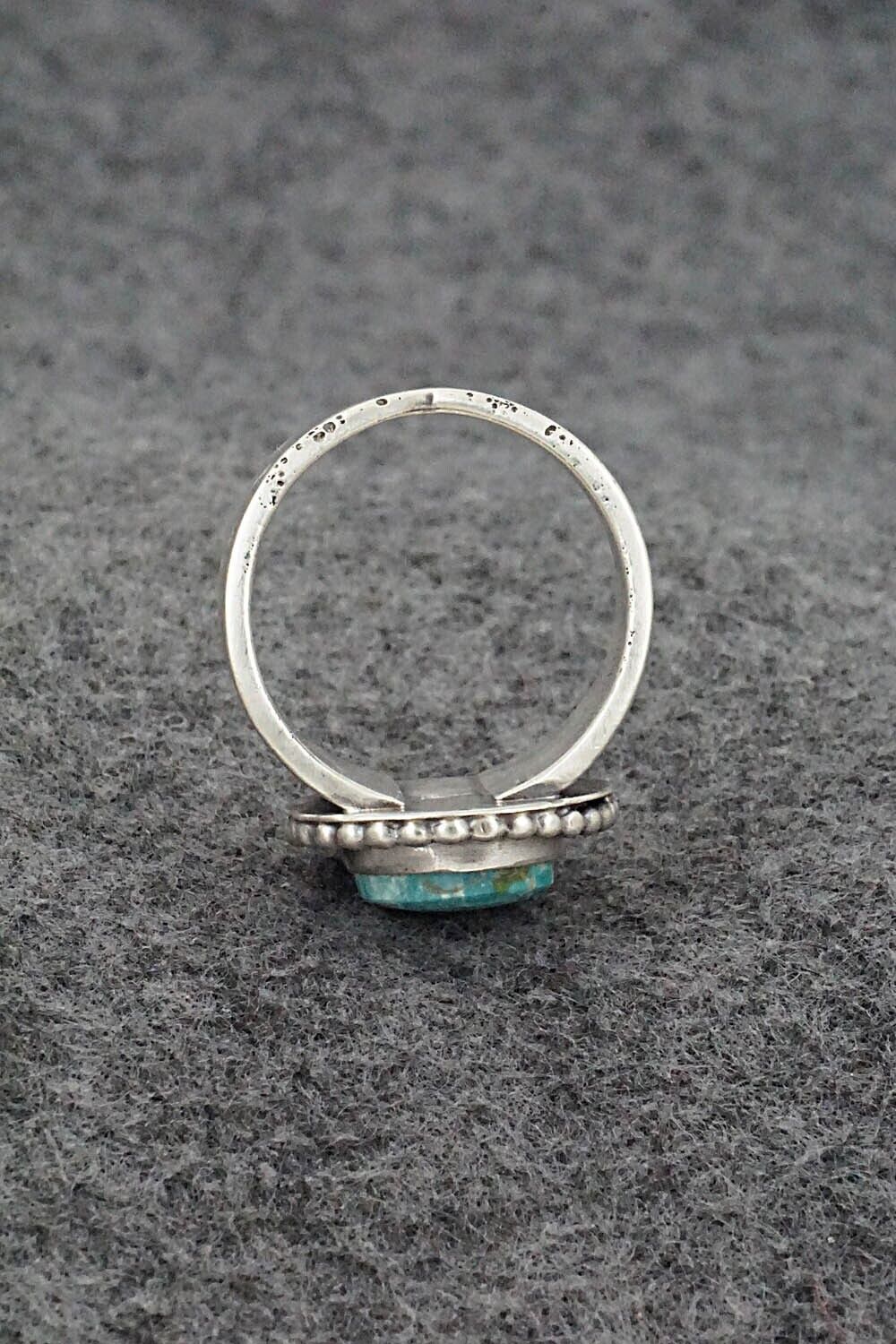 Turquoise & Sterling Silver Ring - Jeannette Saunders - Size 8.5