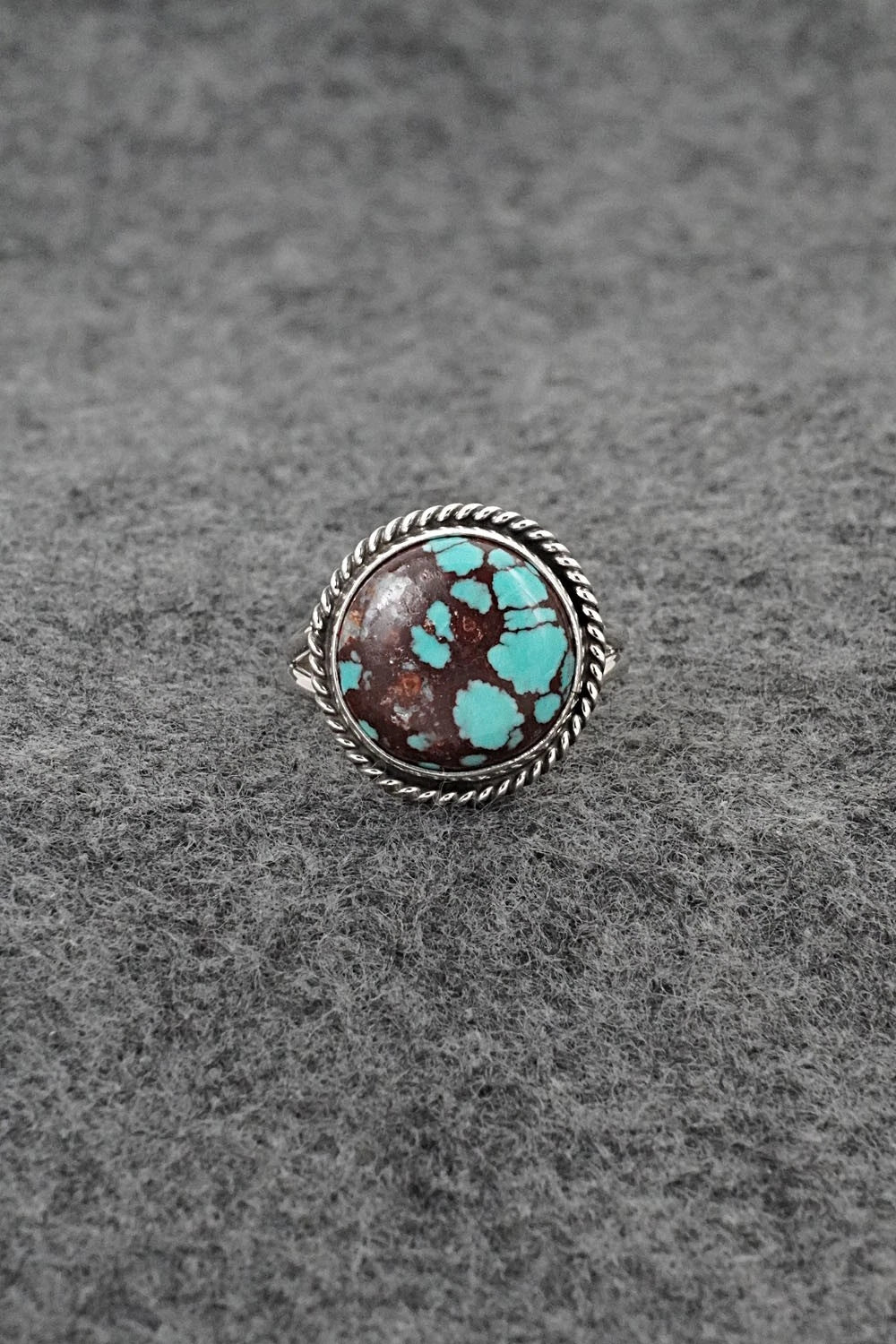 Turquoise & Sterling Silver Ring - Eugene Gruber - Size 8