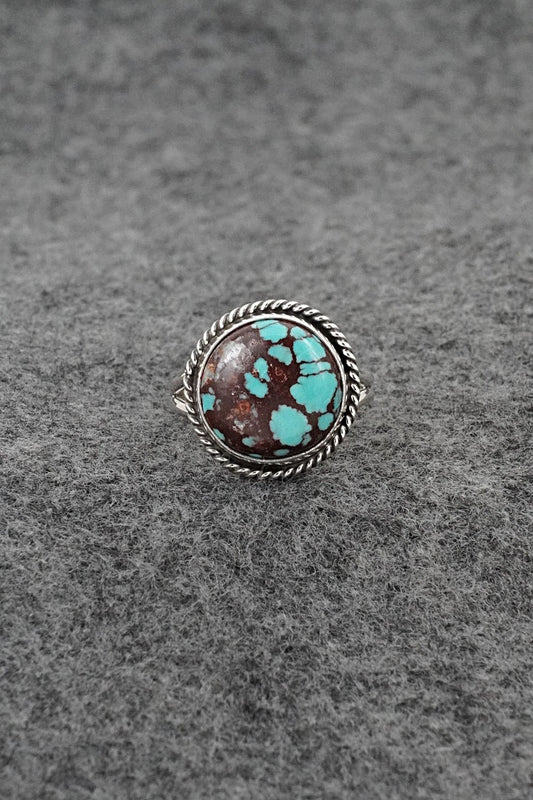 Turquoise & Sterling Silver Ring - Eugene Gruber - Size 8