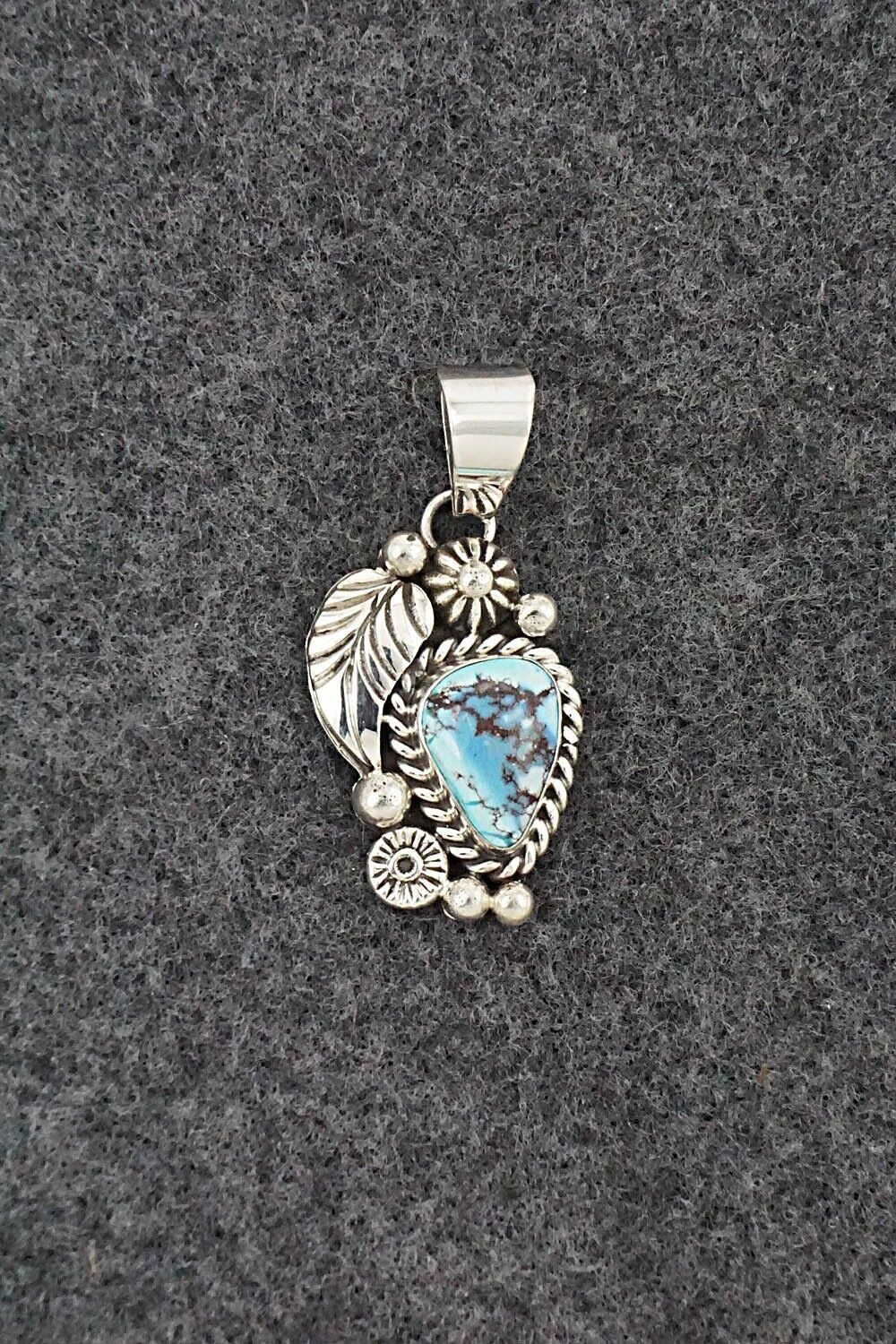 Turquoise & Sterling Silver Pendant - Ella Linkin
