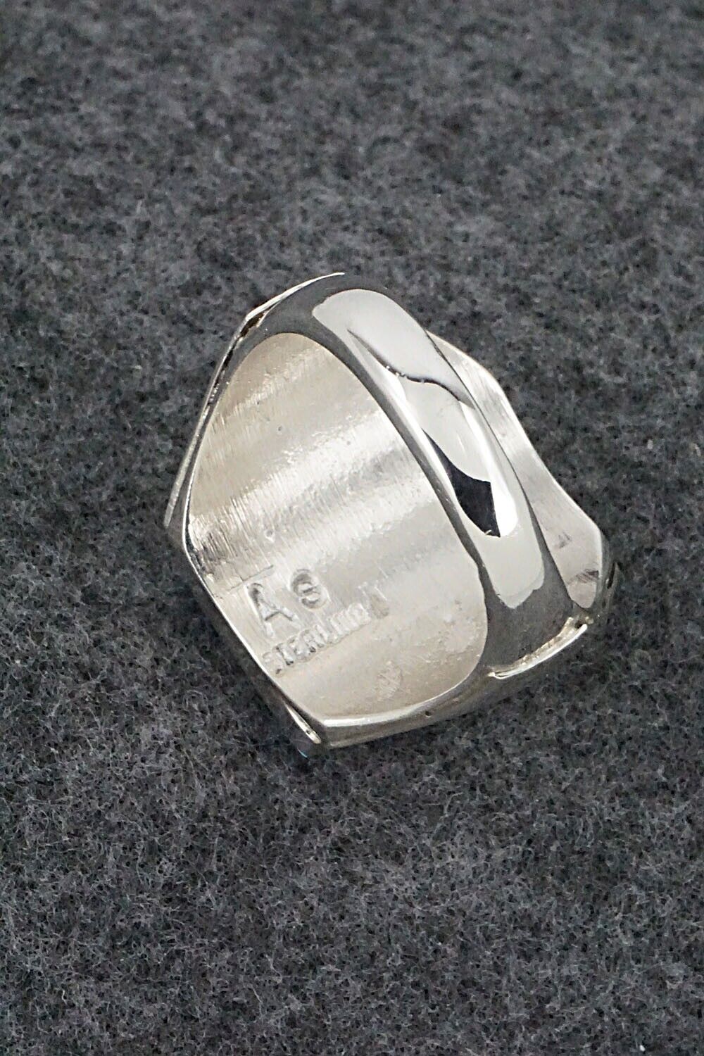 Turquoise & Sterling Silver Ring - Sam Arviso - Size 13