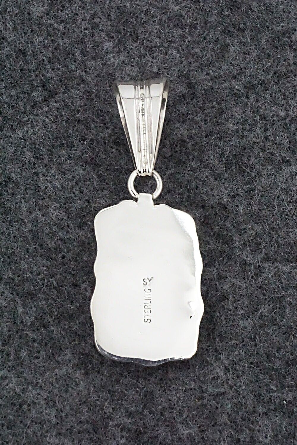 Coral & Sterling Silver Pendant - Samuel Yellowhair