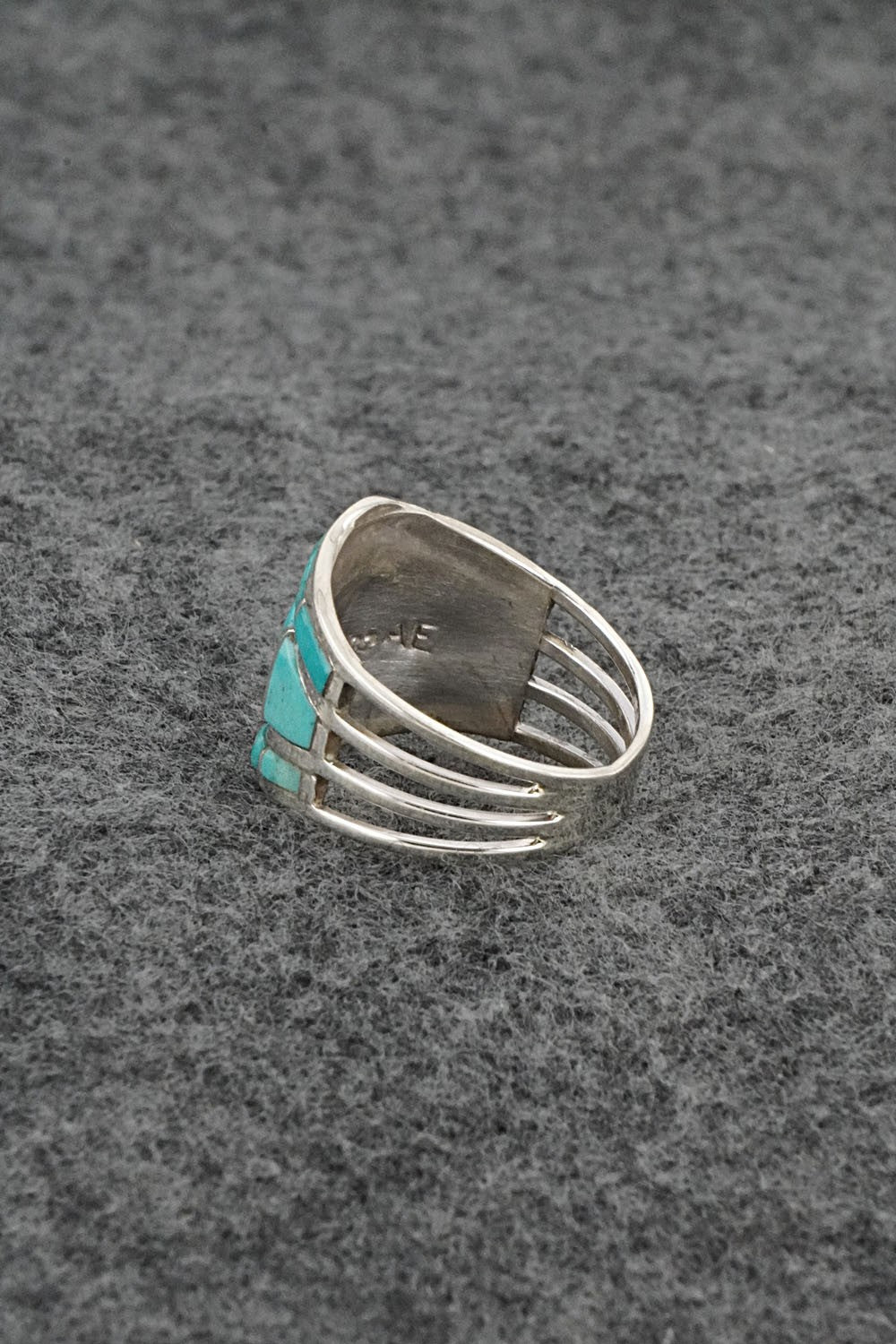 Turquoise & Sterling Silver Ring - Andrew Enrico - Size 7.5