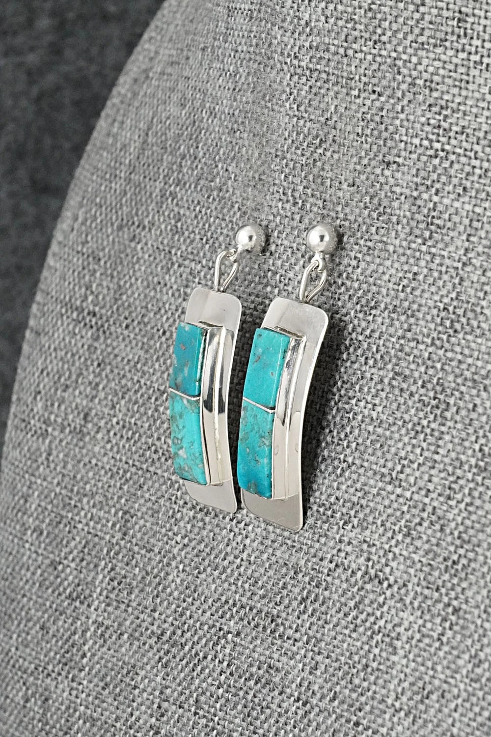 Turquoise & Sterling Silver Earrings - Brenda Pete