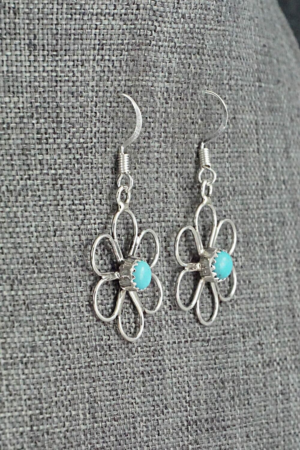 Turquoise & Sterling Silver Earrings - Phil Perry