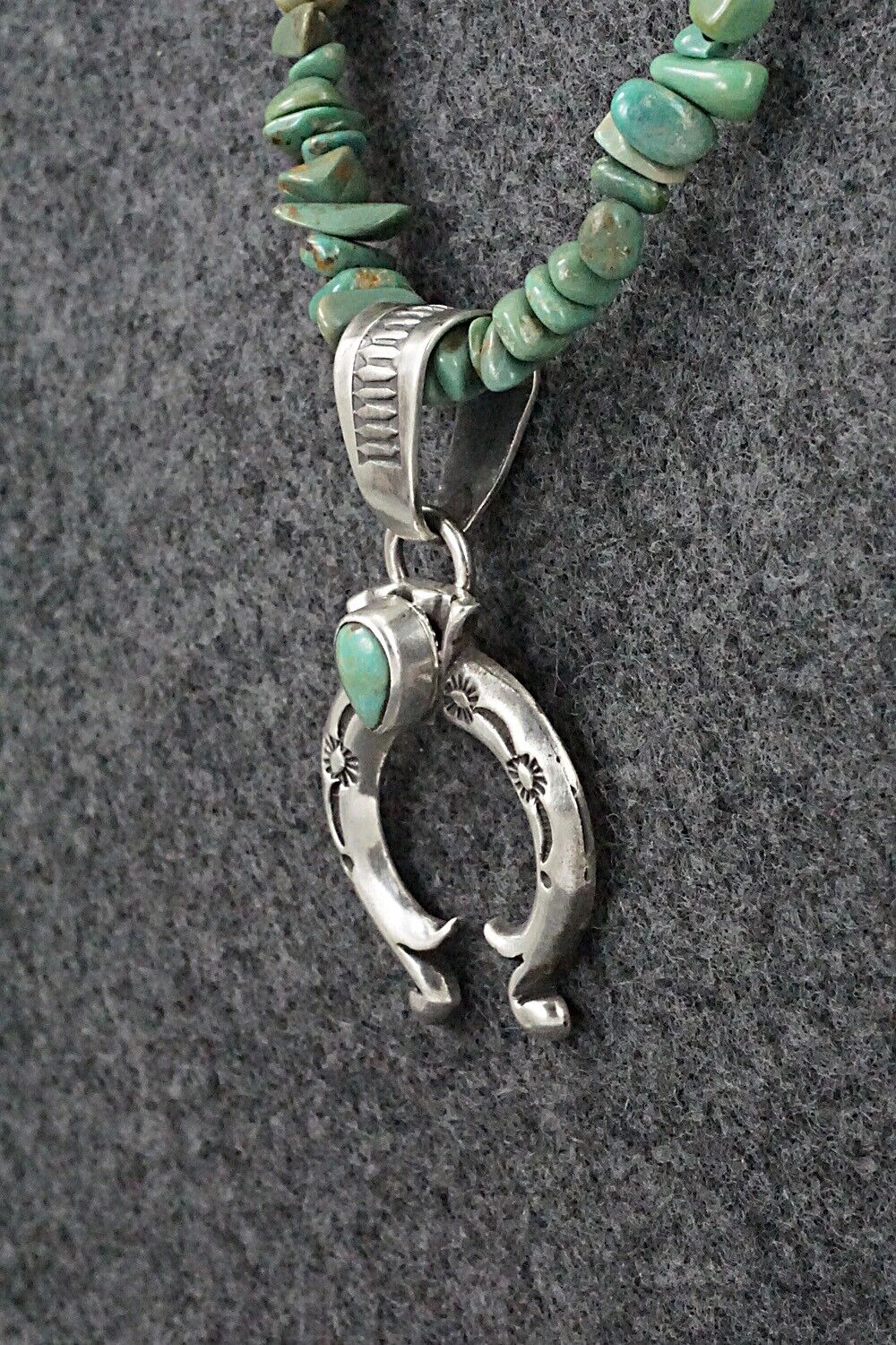 Turquoise & Sterling Silver Necklace 17" - Louise Joe