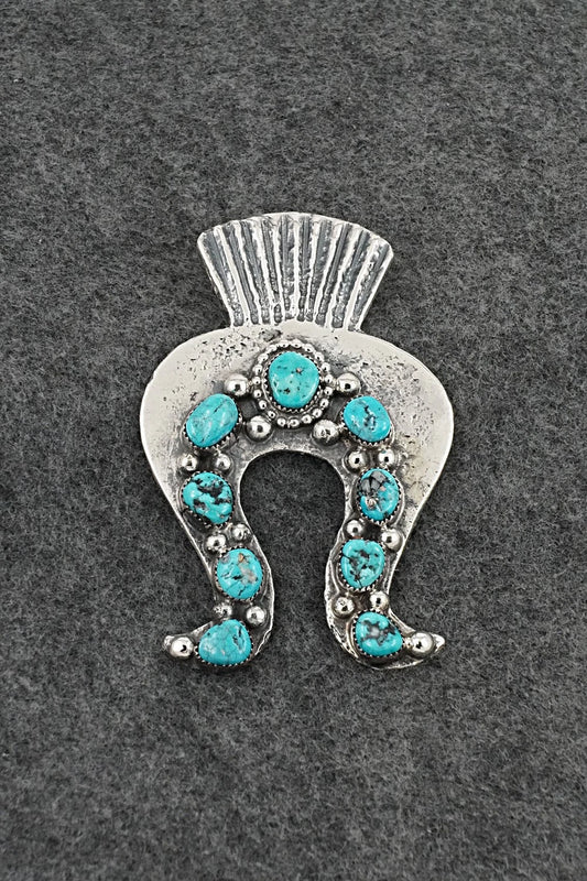 Turquoise & Sterling Silver Pendant - Delbert Arviso