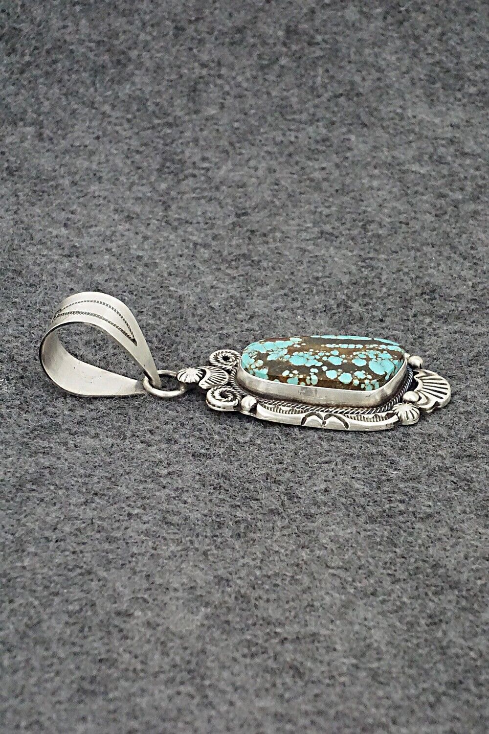 Turquoise & Sterling Silver Pendant - Jackson Hoskie