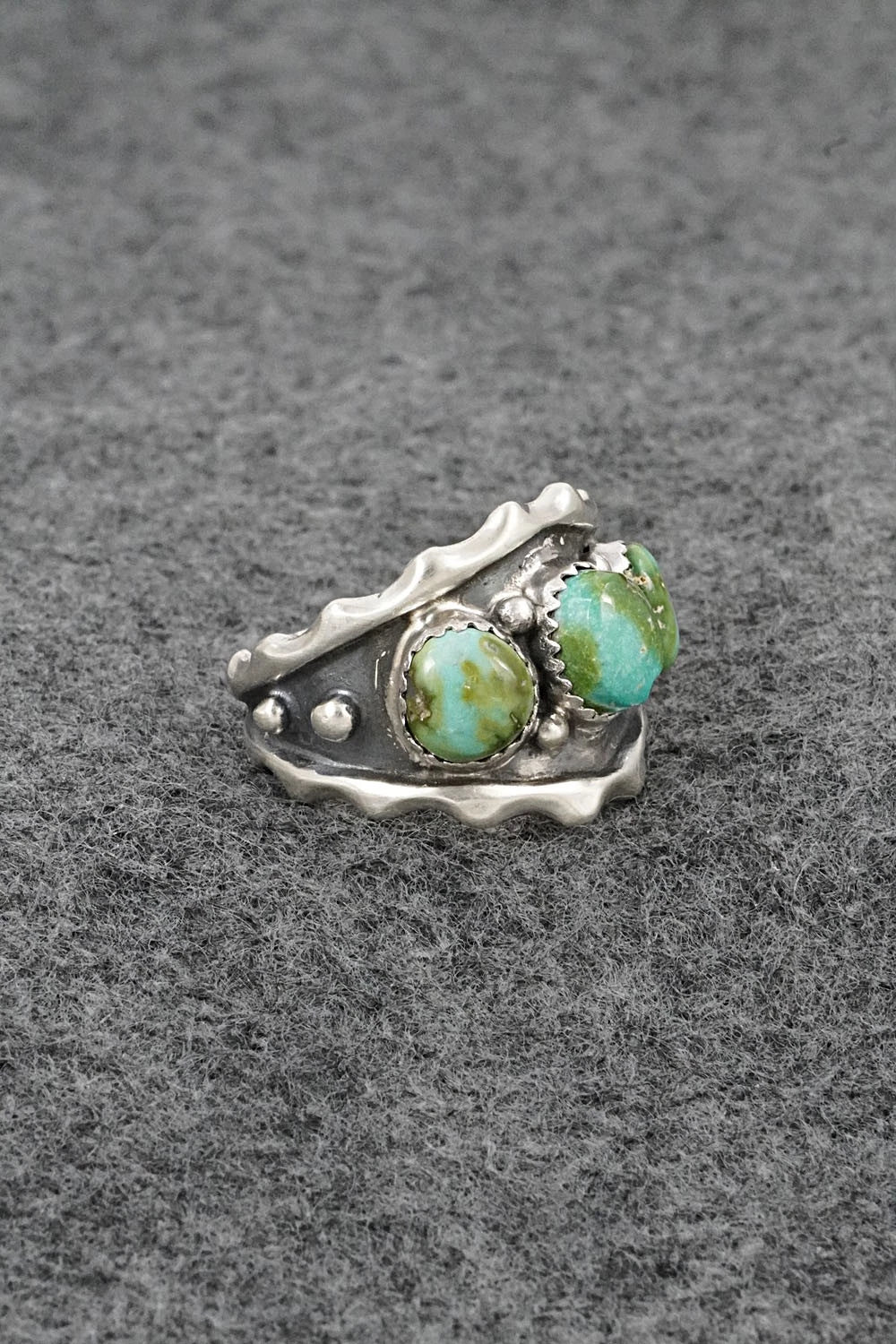 Turquoise & Sterling Silver Ring - Genevieve Francisco - Size 9.75