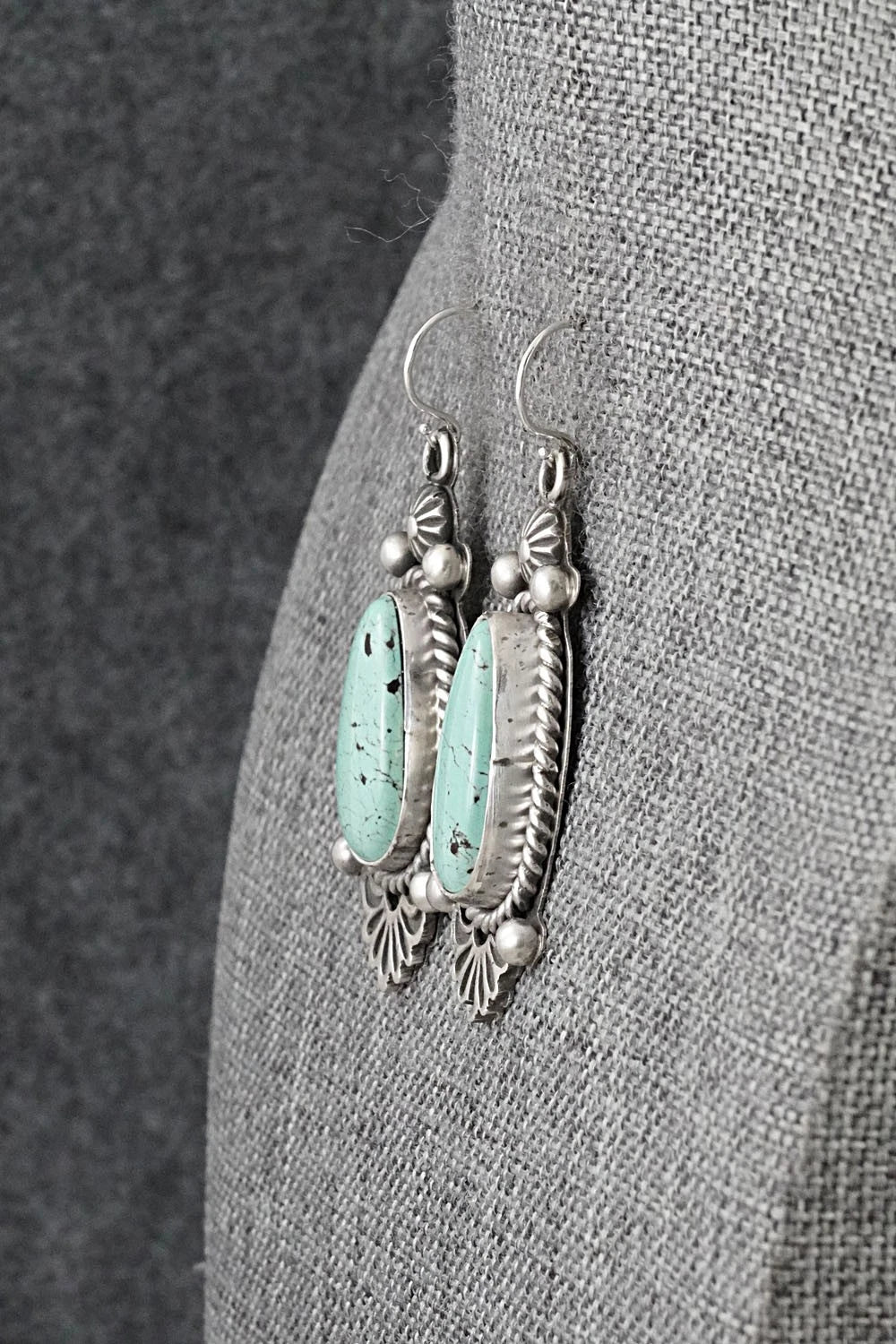 Turquoise & Sterling Silver Earrings - Michael Calladitto