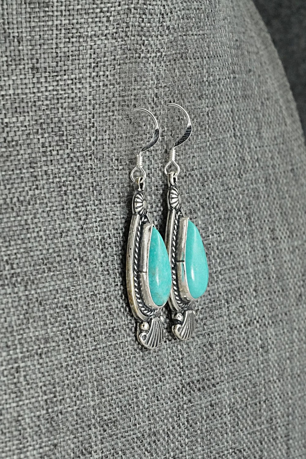Turquoise & Sterling Silver Earrings - Verley Betone